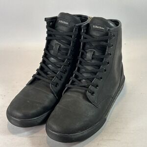 Doc Dr Martens Sheridan Boots Women's Size 7 Black Leather 8 Eye High Top Shoes